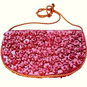 Vintage Unique Funky Cool Beaded Crossbody Bag